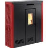 Stufa a pellet sottile ventilata canalizzabile Invicta Daglan Plus 8,3kW rosso
