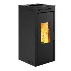 Stufa a pellet ventilata ermetica Invicta Teramo Plus 17,2 kW nero