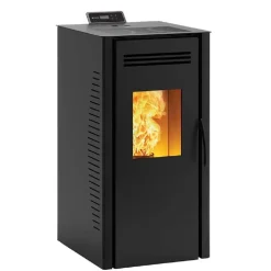 Stufa a pellet ventilata Invicta Burano Wi-fi Plus 8 kW nero