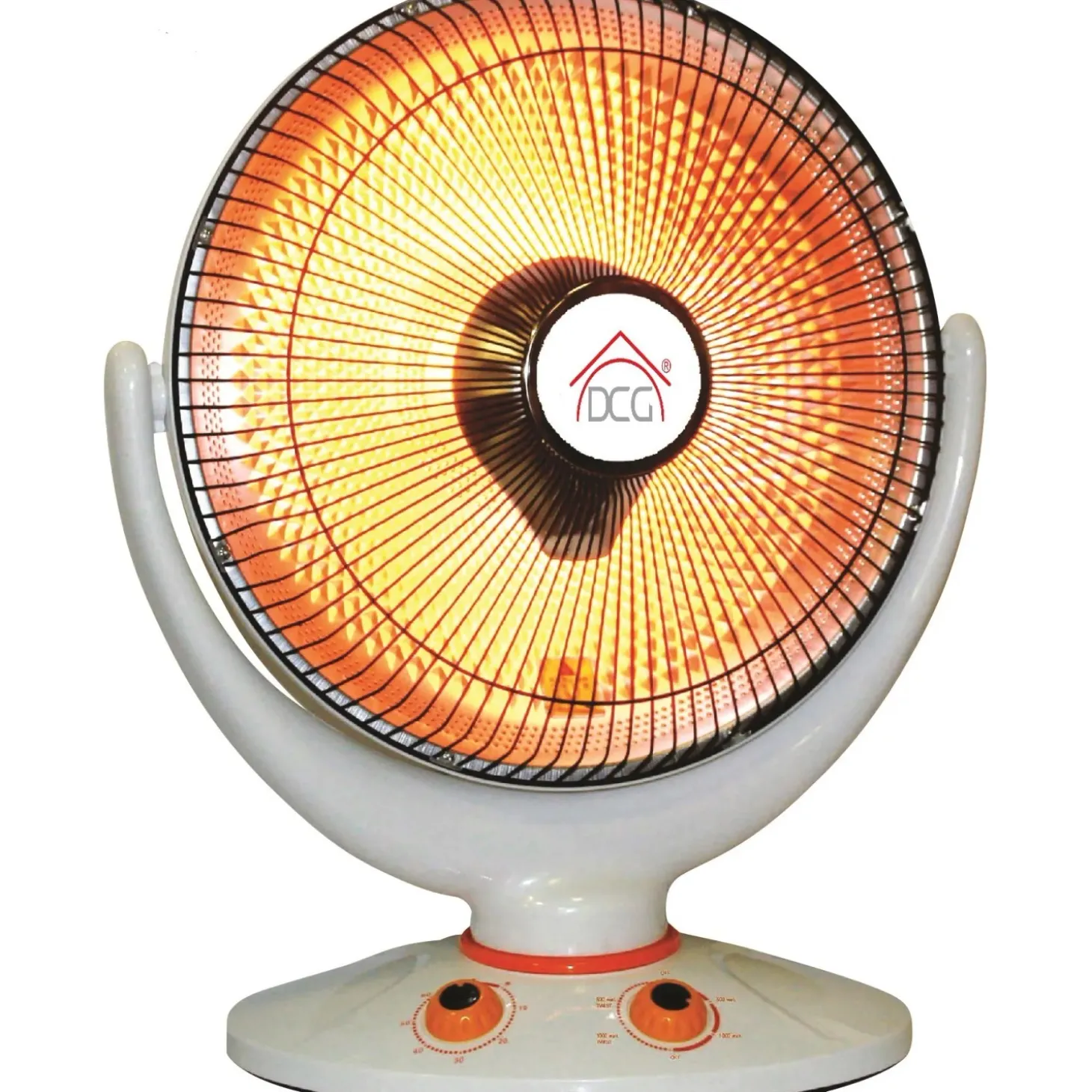 Stufa oscillante al carbonio DCG 450-900W bianco