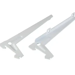 Supporto angolare con foro unico bianco 18 cm 2 pz