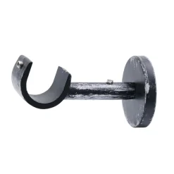 Supporto a parete per bastone tenda Classico nero Ø 2 cm L 8 cm
