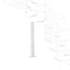 Supporto a terra scala Orion H 100-200 cm bianco