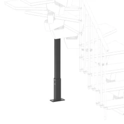 Supporto a terra scala Orion H 100-200 cm grigio