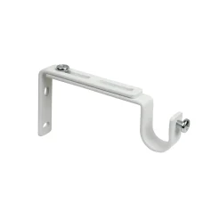 Supporto bastone tenda a piattina Ø 2 x L 11-15 cm bianco