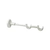 Supporto bastone tenda doppio Ø 2 x L 20 cm avorio/oro