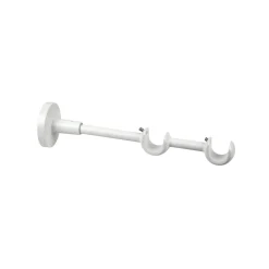 Supporto bastone tenda doppio Ø 2 x L 20 cm bianco