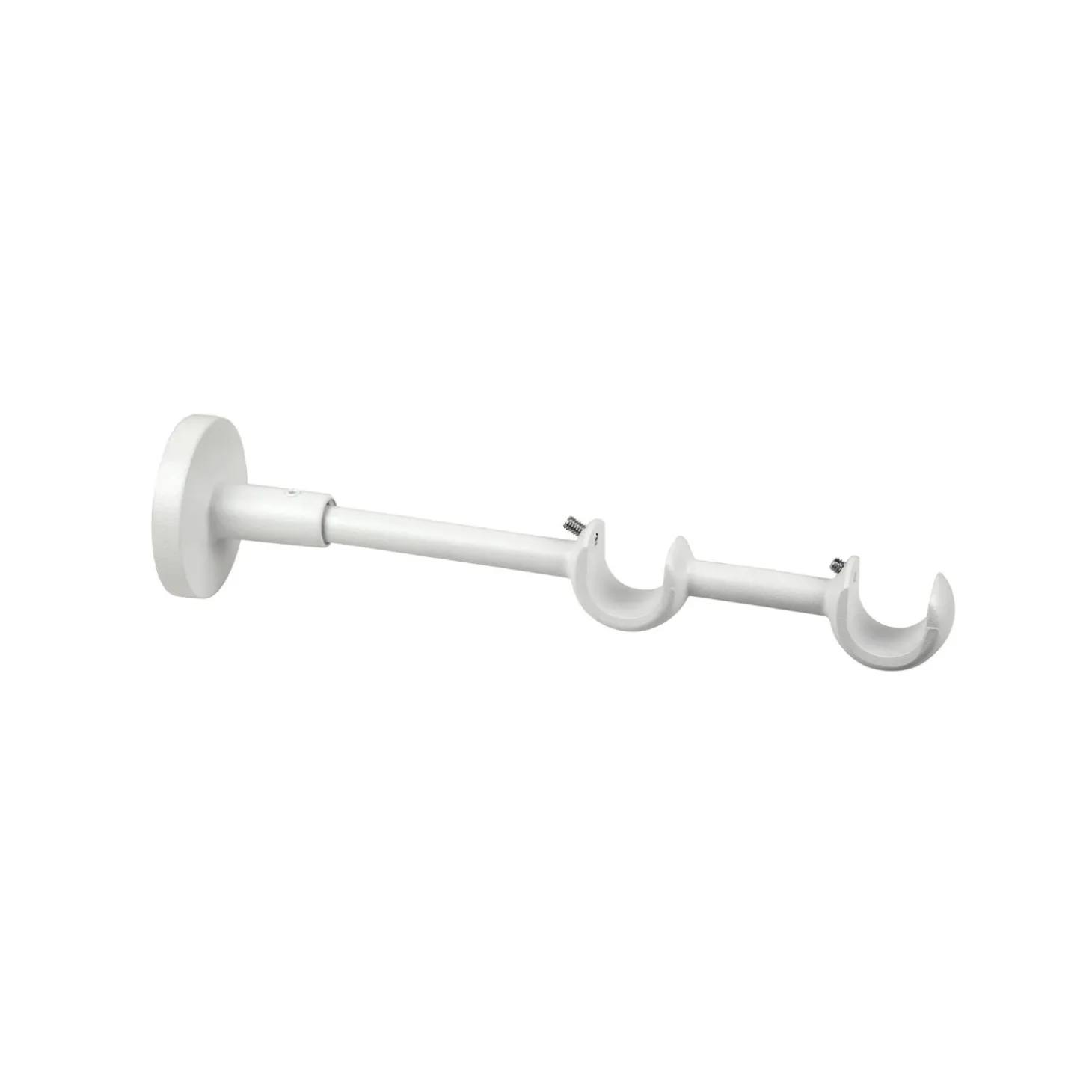 Supporto bastone tenda doppio Ø 2 x L 20 cm bianco