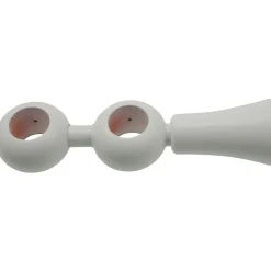 Supporto bastone tenda doppio Ø 2,3 x L 16-17,5 cm bianco 2 pz