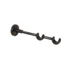 Supporto bastone tenda doppio Ø 2 x L 20 cm nero/rame