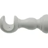 Supporto bastone tenda monoblocco aperto bianco Ø 23 mm 2 pz
