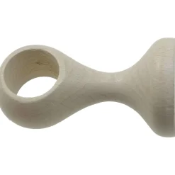 Supporto bastone tenda monoblocco chiuso bianco antico Ø 23 mm