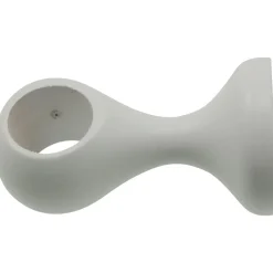 Supporto bastone tenda monoblocco chiuso bianco Ø 23 mm