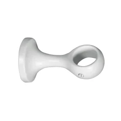 Supporto bastone tenda monoblocco chiuso bianco Ø 20 mm
