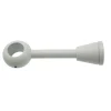 Supporto bastone tenda regolabile in legno Ø 2,8 x L 17 cm bianco laccato