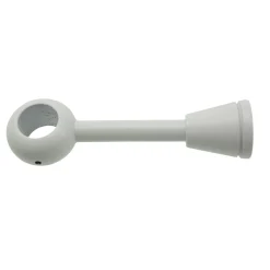 Supporto bastone tenda regolabile in legno Ø 2,8 x L 17 cm bianco laccato