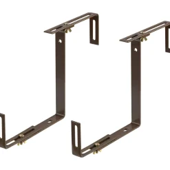 Supporto per fioriera regolabile 4-14 cm marrone 2 pezzi