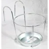 Supporto per vaso singolo con sottovaso zincato Ø 15 cm
