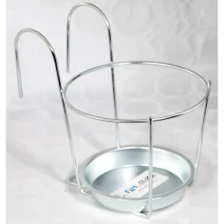 Supporto per vaso singolo con sottovaso zincato Ø 22 cm