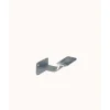Supporto squadrato corrimano base piana in ottone lucido
