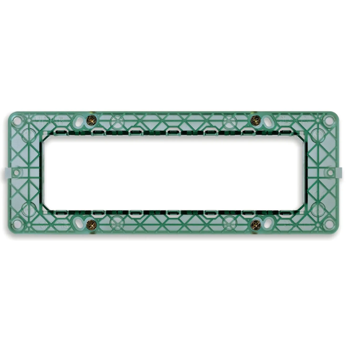 Supporto Vimar Plana 7 moduli + viti bianco