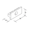 Supporto vite in nylon per asola ISO20 Ø 5,5 mm bianco pastello 100 pz