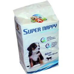 Tappetini igienici per cani Super Nappy 90x60 cm 50 pz