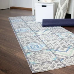 Tappetino antiscivolo schiumato Floor L 65 cm fantasia mosaico al metro
