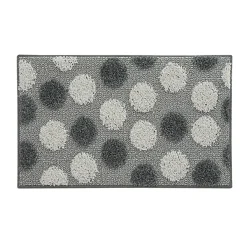 Tappetino da bagno Emmevi pois bianchi e grigio scuro 80x50 cm
