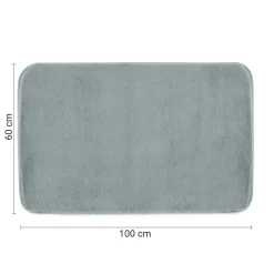 Tappeto bagno Fuzzy 100x60 cm grigio