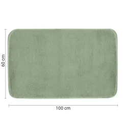 Tappeto bagno Fuzzy 100x60 cm verde salvia