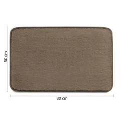 Tappeto bagno Fuzzy 50x80 cm tortora