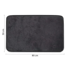 Tappeto bagno Fuzzy 50x80 cm nero