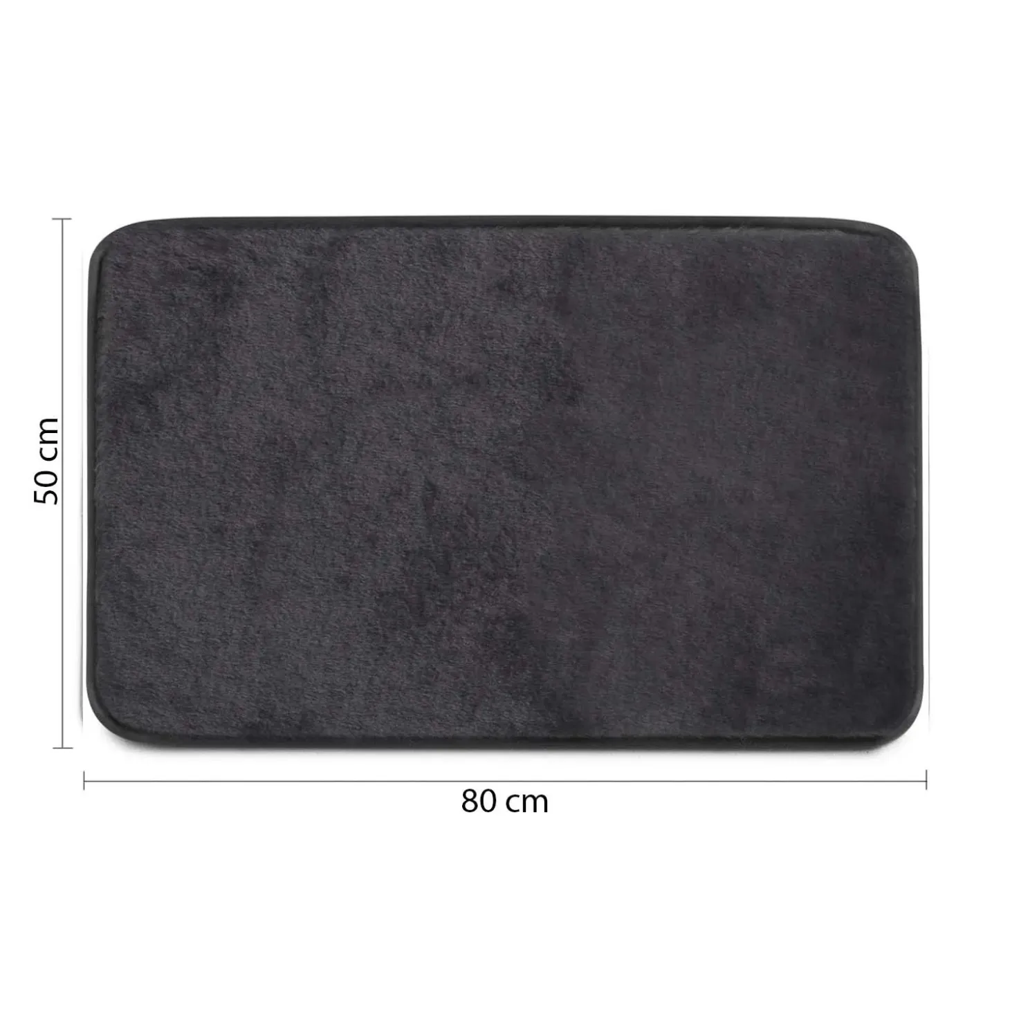 Tappeto bagno Fuzzy 50x80 cm nero