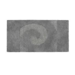 Tappeto bagno rettangolare Elizabeth 55x90 cm grigio