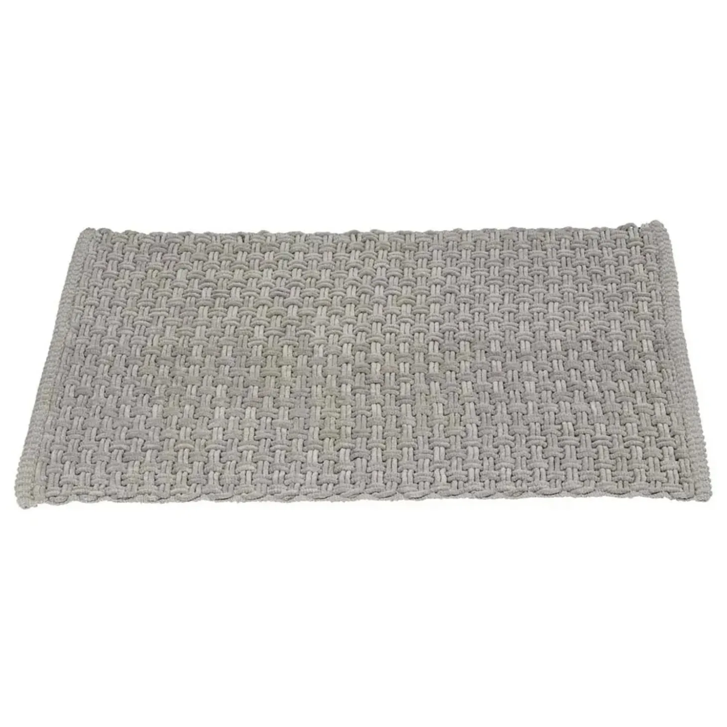 Tappeto da bagno Ecoli 50x80 cm grigio design intrecciato moderno