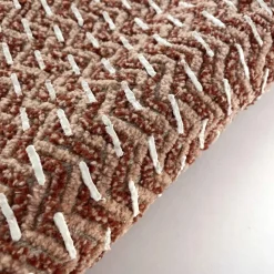 Tappeto in ciniglia di cotone 56x56 cm rosa agé