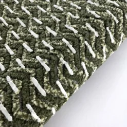 Tappeto in ciniglia di cotone 60x90 cm oliva