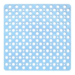 Tappeto antiscivolo doccia azzurro 53x53 cm