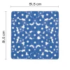 Tappeto antiscivolo doccia Margherita azzurro