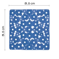 Tappeto antiscivolo doccia Margherita azzurro