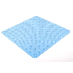 Tappeto antiscivolo doccia Solid azzurro trasparente