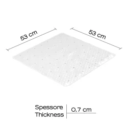 Tappeto antiscivolo doccia Solid bianco