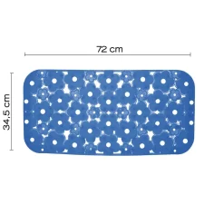 Tappeto antiscivolo vasca Margherita azzurro