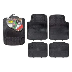 Tappeto auto pvc Italiano vip nero 4 pz