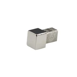 Tappi copri profilo terminale per cubinox H 8 mm acciaio lucido 2 pz