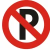 Targa adesiva di informazione "Divieto di parcheggio" in vinile 17 x17 cm