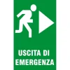 Targa EcoFix "Uscita di emergenza" destra vinile adesivo 20 x 30 cm
