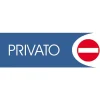 Targhetta adesiva "Privato" in propilene metallizzato 6 x 18 cm