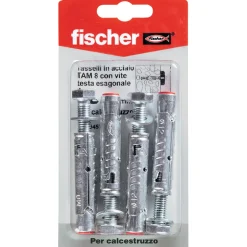Tassello a espansione in acciaio Fischer TA M Ø 12 mm 4 pz